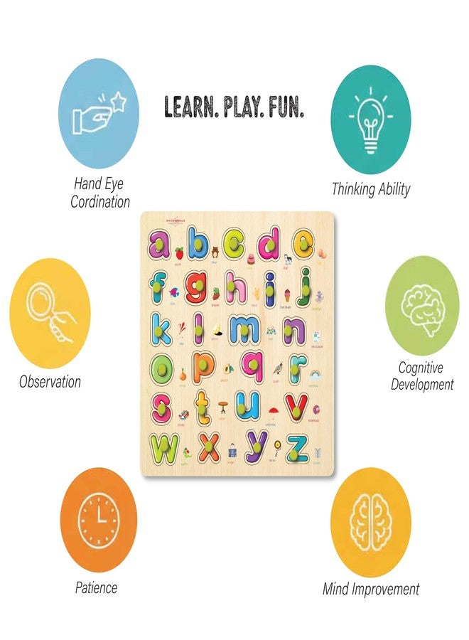 Khilonewale Combo of 6 Wooden Knob Puzzles for Toddlers - 20×30 cm Learning Boards for 3+ Years Kids Toys Boys, (Combo 1) - Image 3